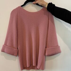 RED Valentino Dusty Pink Ribbed Sweater
